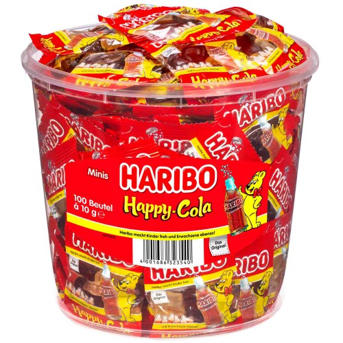 Żelki HARIBO Happy-cola Minibeutel 100 szt , 1 kg