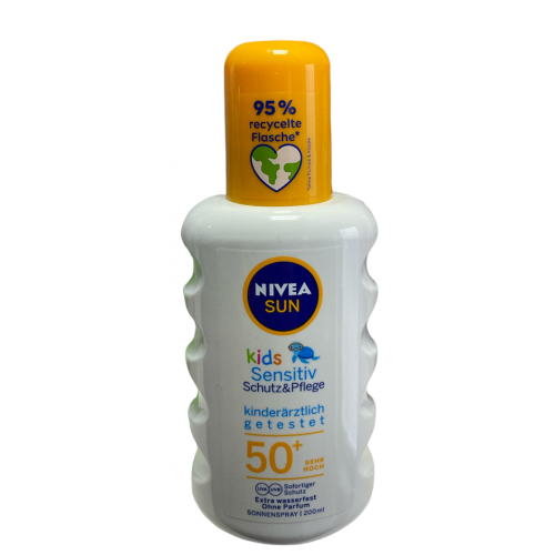 NIVEA SUN Kids Sensitive SPF50+ Spray 200ml + SPF30+ 50ml gratis