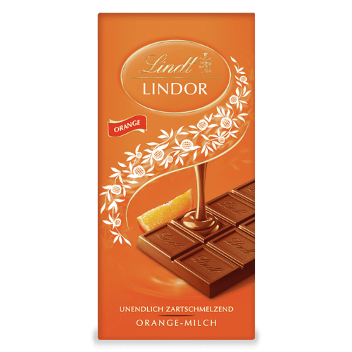 LINDT Lindor Orange czekolada mleczna z nadzieniem 100g