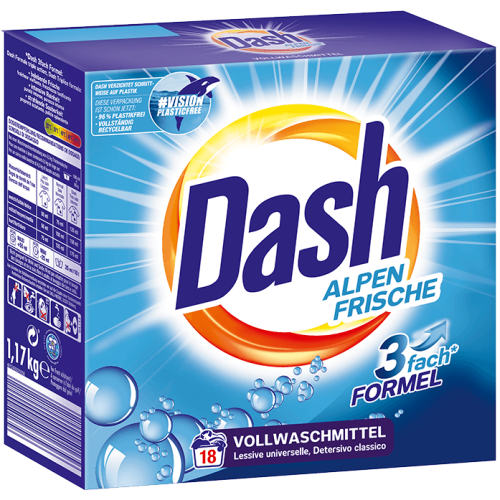 DASH Alpen Frische proszek do prania tkanin białych 1,17kg 18 prań
