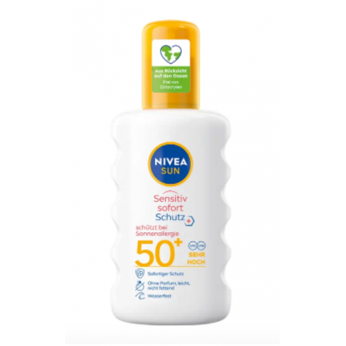 NIVEA SUN SPF50+ Sensitiv Sofort Schutz spray przeciwsłoneczny 200ml