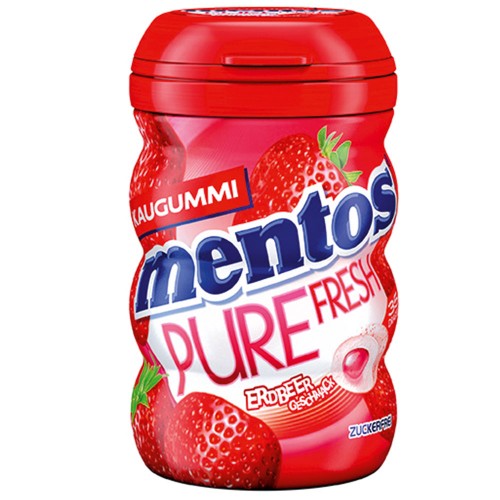 MENTOS Pure Fresh Erdbeer bezcukrowe 35 szt 70g