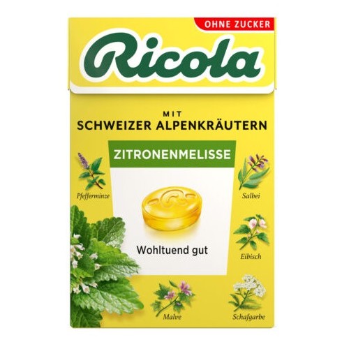 RICOLA Zitronenmelisse cukierki ziołowe bez cukru 250g