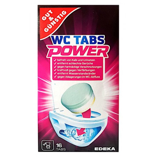 G&G Tabletki czyszczenie/odkamieniacz do WC 16szt