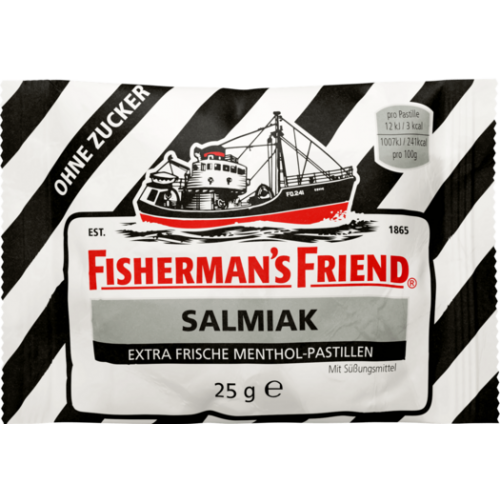 FISHERMAN'S FRIEND pastylki pudrowe Salmiak bez cukru 25g