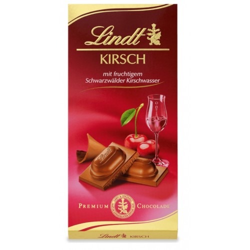 Premium LINDT Kirsch czekolada z likierem wiśniowym 100g
