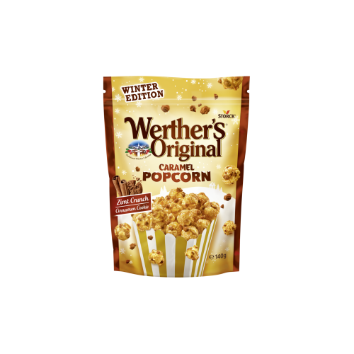 Werther's  Caramel Popcorn Cimt Crunch Cynamonowy zimowy Limitowany  140g