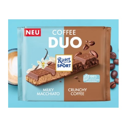 Duża czekolada RITTER SPORT Duo Macciato Coffe 218g
