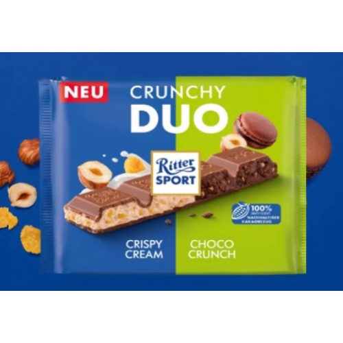 Duża czekolada RITTER SPORT Duo Cream Choco Crunch 218g