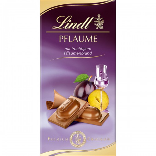 Premium LINDT Pflaume czekolada z likierem śliwkowym 100g