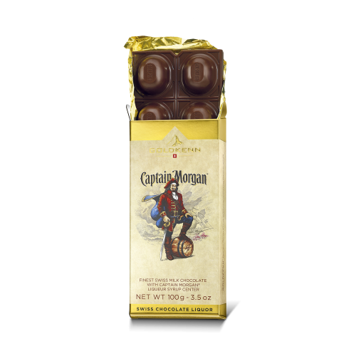 Captain Morgan czekolada Goldkenn z nadzieniem rumowcym 100g