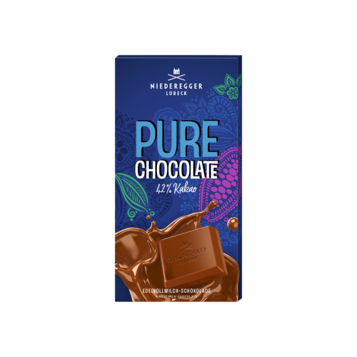 NIEDEREGGER Lubeck Pure Chocolate czekolada pełnomleczna 42% 100g