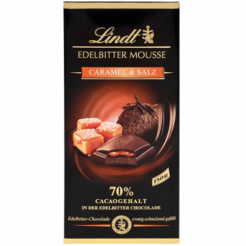 LINDT czekolada Edelbitter Mousse Caramel-Salz 150g