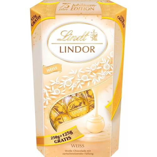 Praliny LINDT Lindor Weiss 375 g biała czekolada Jubileusz